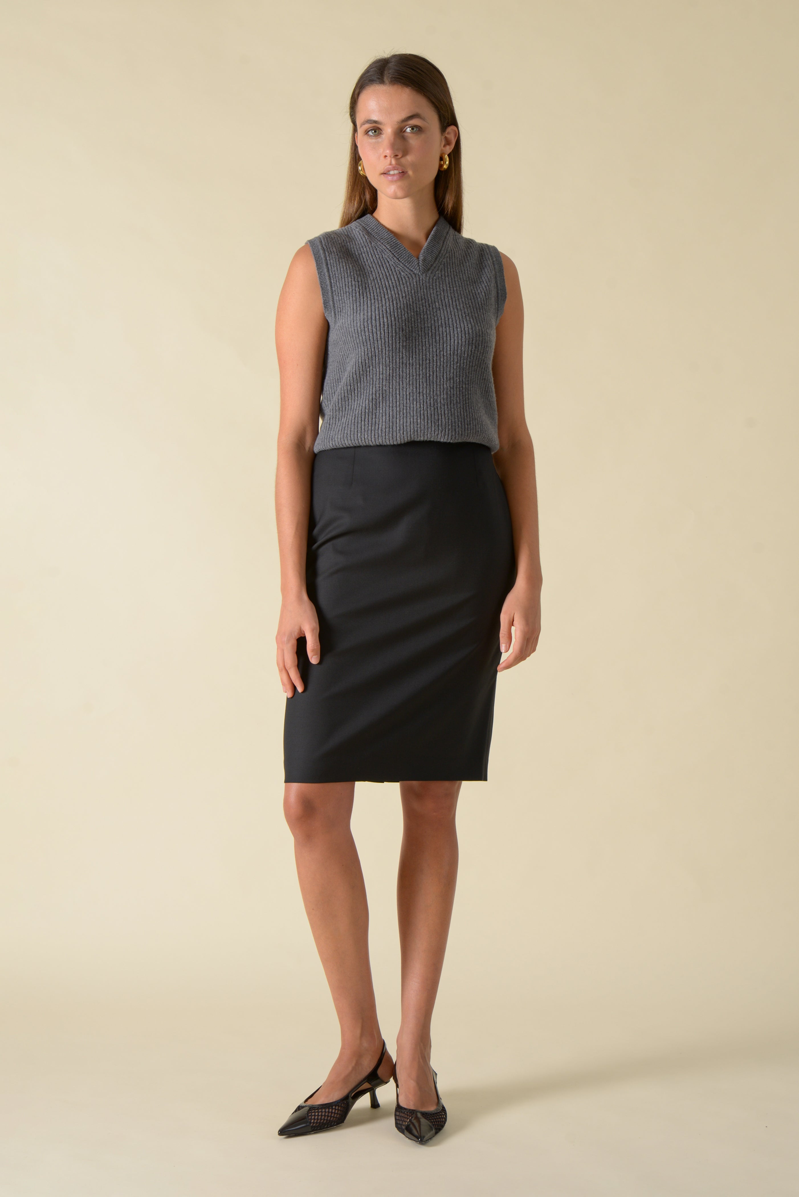 Black pencil skirt