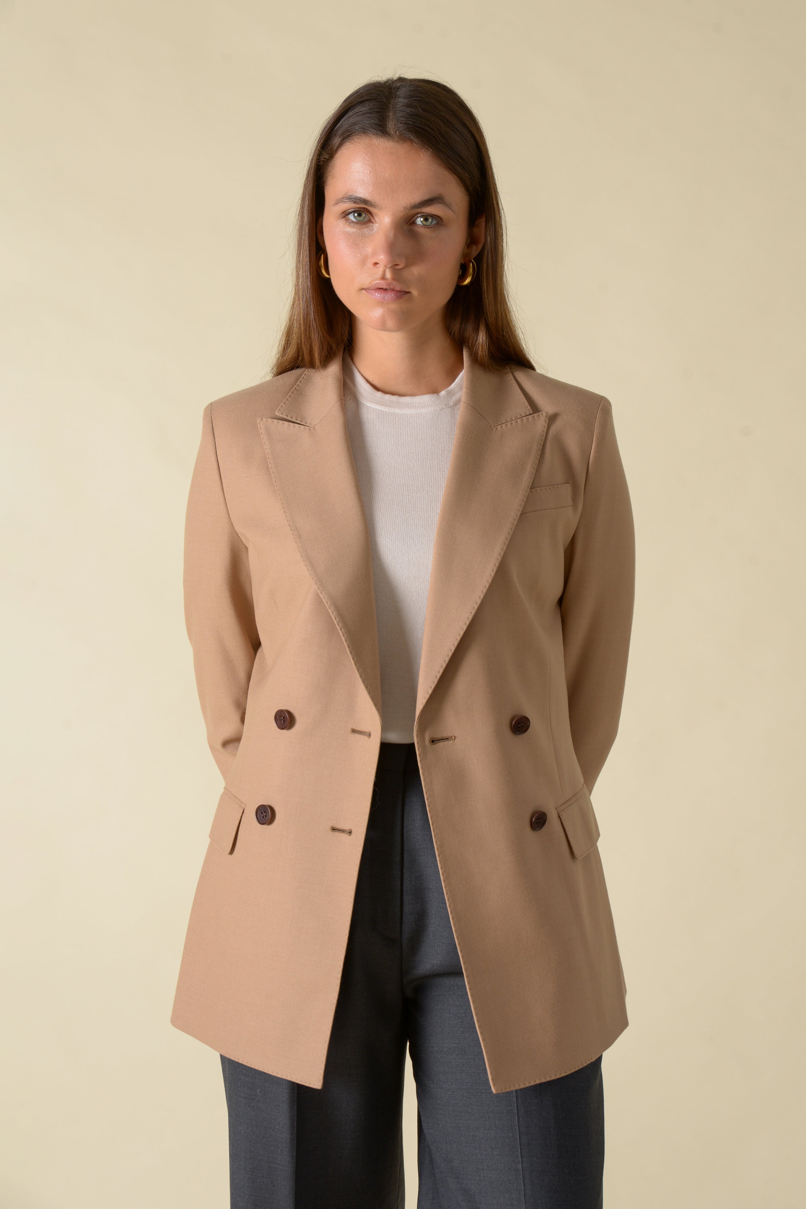 Camel wool jacket